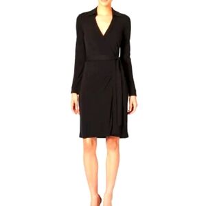 Diane Von Furstenberg Jeanne two wrap dress black 10